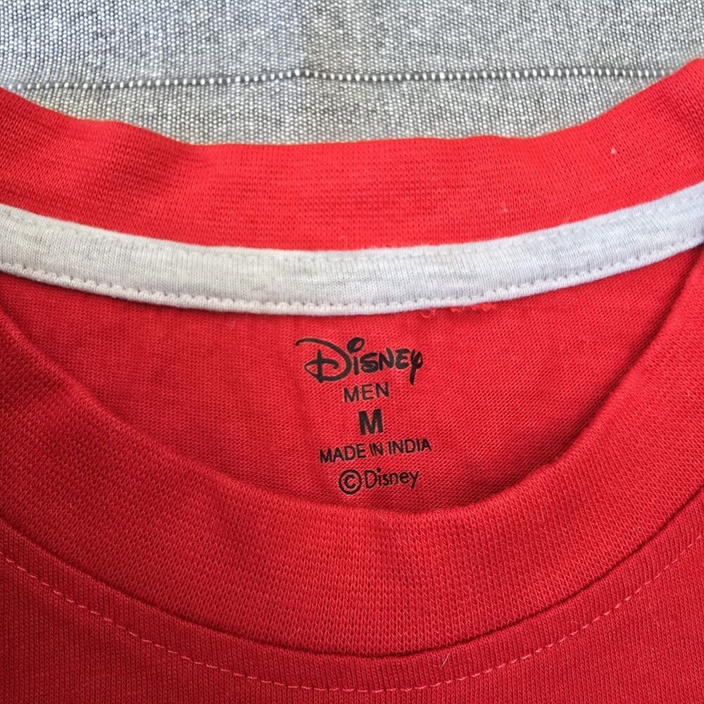 Disney Mickey Mouse Christmas Crew Holiday Pajama Lounge Top Only Mens Medium - Picture 2 of 6